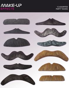 Förpackning med 12 Olika Skägg