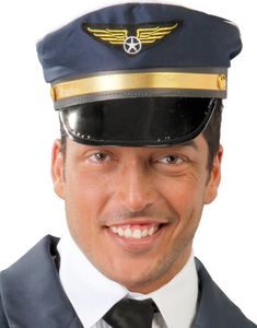 Blå Pilothatt med Flygsymbol