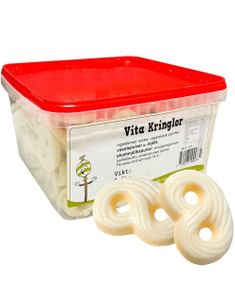 2 kg Hvite Sjokoladekringler - Kringler av Hvit Sjokolade