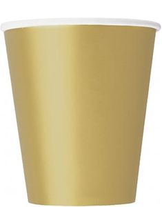 14 st Guldfärgade Pappmuggar 270 ml