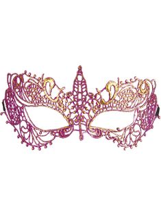 Lila Ögonmask med Virkad Spets