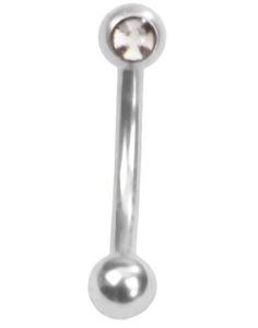 White Ridder Cross - 1.2 x 8 mm Ögonbrynspiercing