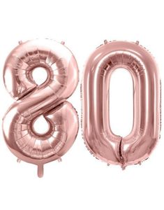 80 års ballonger - 86 cm roséguld