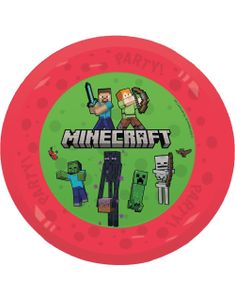 4 stk Gjennbrukbare Minecraft Tallerken i Plast 21 cm