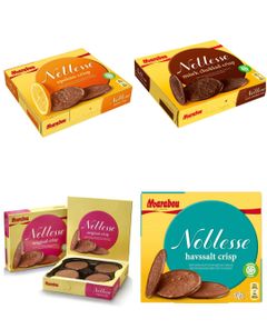 Taste Them All - Marabou Noblesse Tunna Runda Chokladplattor - Fyra Smaker - Paketerbjudandene