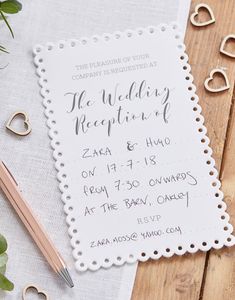 10 stk Bröllopsinbjudningskort - Botaniskt Bröllop