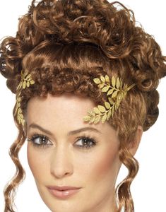 Guldfärgat Huvudpynt med Blad till Gudinna