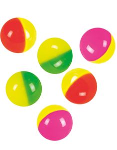6 stk Studsbollar i Blandade Färger