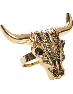 Guldfärgad Buffalo Ring