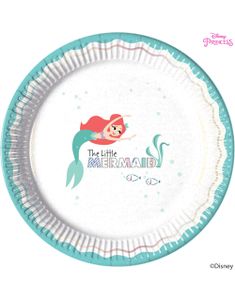 8 stk Papptallrikar 23 cm - Den Lilla Sjöjungfrun