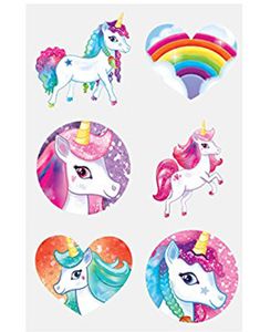 6 stk Små Enhörning Tatueringar