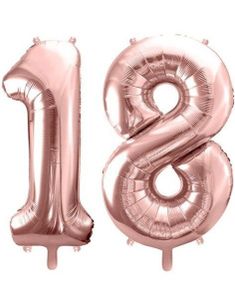 18 års ballonger - 86 cm roséguld
