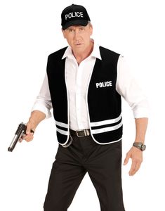 Polis Maskeradset med Väst och Keps