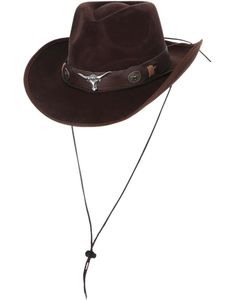 Brun Cowboyhatt med Okse Symbol