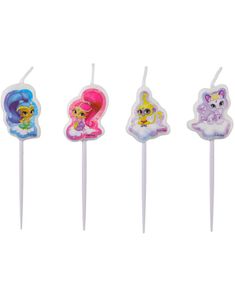 4 stk Tårtljus - Shimmer och Shine