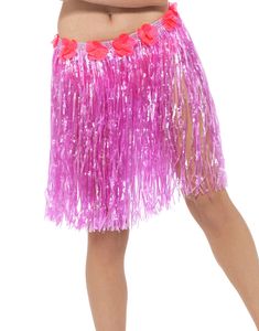 Rosa Hawaii Hulakjol med Blommor 42 cm