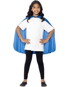 Blå Superhjälte Mantel för Barn