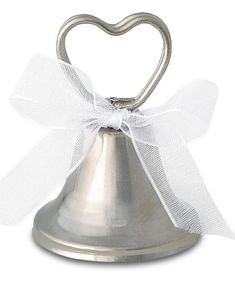 12 Stk Bjällror med Hållare till Bordskort - Heavenly Love