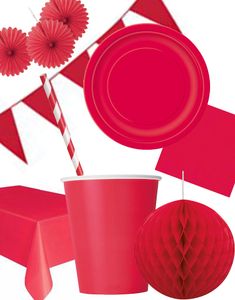 Röd Festförpackning för 14 Personer