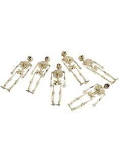 6 stk Skjelettfigurer 15 cm